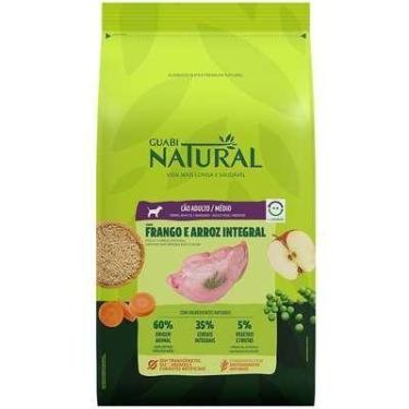 Imagem de Ração Guabi Natural Frango e Arroz Integral para Cães Adultos Raças Mé