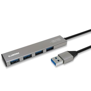 Imagem de Hub Adaptador 24129457 4 Portas USB 3.2 Gen 1 5GBPS Alumínio Cinza Comtac