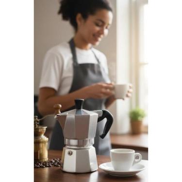 Imagem de Cafeteira Italiana Clássica - 3 Xícaras Café Autêntico - Congratulatio