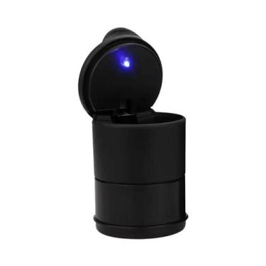 Imagem de Cinzeiro Portátil Universal De LED Para Carro 7x7x10CM Suporte De Cinz