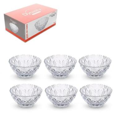 Imagem de Kit 6 potes de vidro sobremesa premium conjunto transparente perfeito 