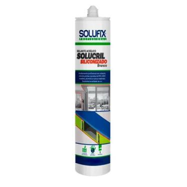 Imagem de Selante Acrílico Siliconizado Solufix 300g Branco 