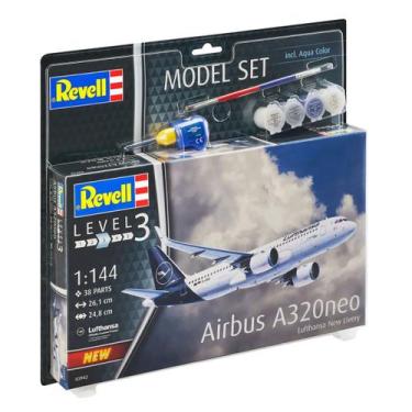 Imagem de Model Set Airbus A320neo Lufthansa 1/144 Revell 63942