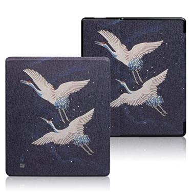 Imagem de CCOO Nova capa para Kindle Oasis (9ª, 2017 lançada e 10ª geração de 2019, 7 polegadas), nova capa inteligente de couro com hibernação automática