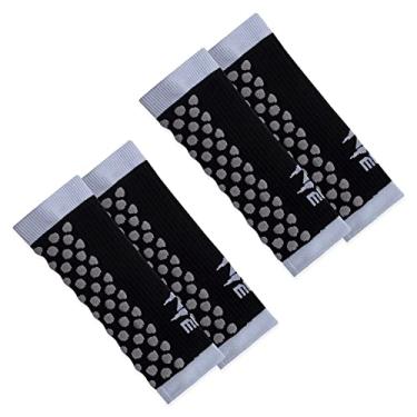 Imagem de Kit 2 Pares Manguito Curto Voleibol Elite Muvin (Preto, M)