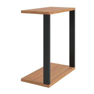Imagem de Mesa Lateral Pernambuco Freijó e Preta 60 cm