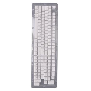 Imagem de 114 Teclas de teclado, teclado à prova de óleo transmissor de luz, teclas de teclado para a maioria dos teclados mecânicos(mini branco)
