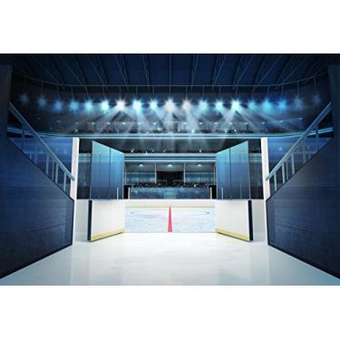 Imagem de Cenários de fotografia esportiva de hóquei no gelo - Fundo de foto - Yeele 2,4 x 1,8 m Stadium Sports Match Backdrop Pictures Newborn Boy Children Photo Booth Shooting Family Photographic Studio Adereços