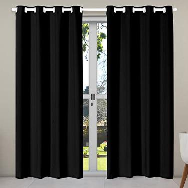 Imagem de Cortina Isa Varão Tecido Oxford 2,80m x 2,30m p/Porta Balcão - Preto