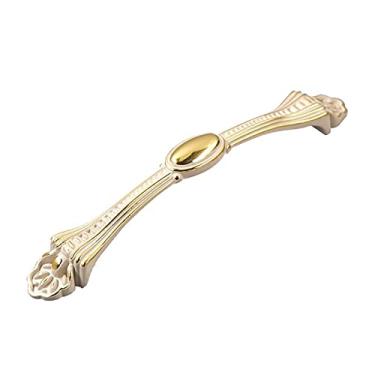 Imagem de 5 pcs Liga ZNIC Branco Dourado Handles Gaveta Gaveta Armário Punho Elegante Home Decor Mobiliário Puxe Maçanetas YYDFPIIA (Color : C 128mm)