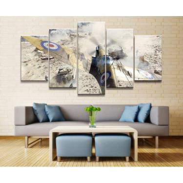 Imagem de Quadro Decorativos Battlefield com 5 peças 130x65 m06