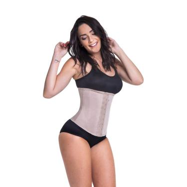 Imagem de Cinta das Famosas Biobela Modeladora Corpete Abdominal Redutora Alta Compressão Afina Cintura 8 Barbatanas 1643 Curta