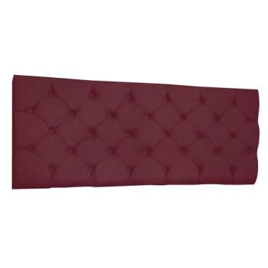 Imagem de Cabeceira Painel Capitonê Queen 1,60m Jade Suede Cor Marsala