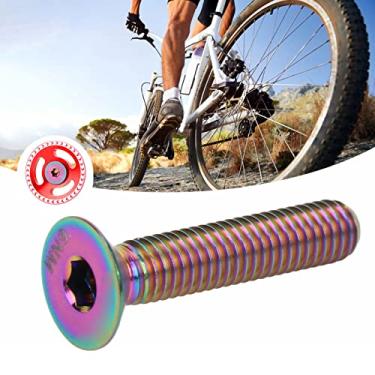 Imagem de Haste de bicicleta, parafuso de haste de bicicleta M6x30mm, tampa superior de fone de ouvido de bicicleta de estrada com parafusos, tampa superior de fone de ouvido (colorful), Parafuso da Haste