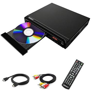 Imagem de Leitor de DVD compacto para TV, leitor de DVD HDMI para Smart TV suporta 1080p Full HD, multiregiões, MP3, DVD CD Players para casa, com HDMI/AV/USB/MIC, (não leitor de DVD Blu-Ray)