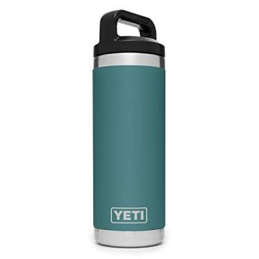 Imagem de YETI Garrafa Rambler de 530 ml, isolada a vácuo, aço inoxidável com tampa tripla de transporte, verde rio