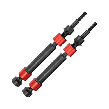 Imagem de Eixo de acionamento dianteiro e traseiro, carbono endurecido Eixo universal estriado de tração nas quatro rodas Excelente desempenho com parafuso para X pequeno para Maxx(vermelho)