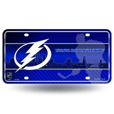 Imagem de Rico Industries Placa de carro NHL Tampa Bay Lightning de metal, 15 x 29 cm