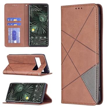 Imagem de YUNCHAO Caixa de telefone Para Google Pixel 6 Pro PRISMÁTICO PRISMÁTICO INVISÍVEL MAGNÉTICO Horizontal Flip Telefone Caso de couro com slots de suporte e cartas e moldura fotográfica capa para celula