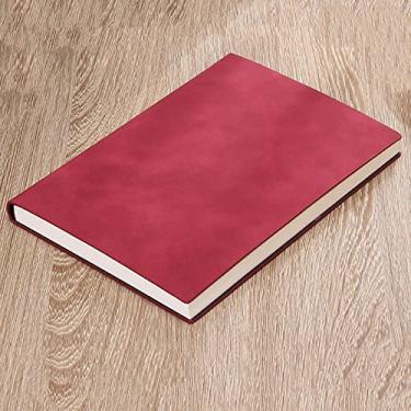 Imagem de A5 Capa de Couro Macio Bloco de Notas Planejador Bonito Agenda Semana Planejador Viajantes Caderno Simples Estudante Suprimentos Escolares, Vermelho, 4 PCS