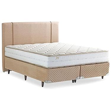 Imagem de Cama Box com Cabeceira Herval Queen Joy Espuma, 67x158x198 cm, Colchão Composto