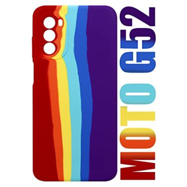 Imagem de Case Capinha Aveludada Compatível Moto G52 Xt2221 Arco Iris LGBT + Película De Privacidade - Luiza Cell25