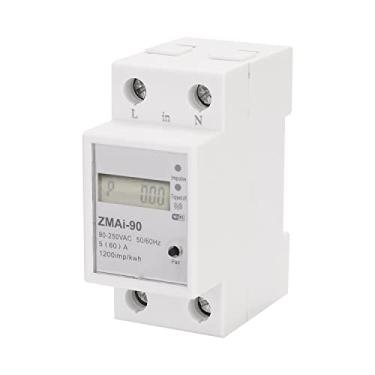 Imagem de Tingpai Monofásico Din il Wifi Medidor de energia igente Consumo de energia Kwh Medidor Wattímetro Suporte Smartlife/Tuya App funciona com Al e Google Home