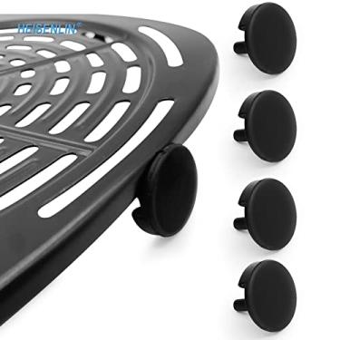 Imagem de Para-choques de borracha para fritadeira a ar, 4 peças de pés de borracha premium, abas de borracha, peças de silicone, protetores de para-choques, capas de clipe de silicone, capas protetoras de borracha antiarranhões para bandeja de pratos de fritadeira a ar