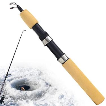 Imagem de Vara de pesca de inverno | Mini vara de pesca no inverno - Vara de pesca de camarão de inverno portátil cor de com carretel de pesca (3 tamanhos para escolher) Aelevate