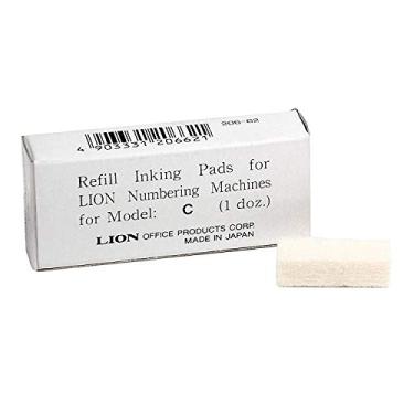 Imagem de Almofada de tinta de substituição Lion para máquinas de numeração automática modelo C, 12 blocos/caixa, 1 caixa (PAD-C)