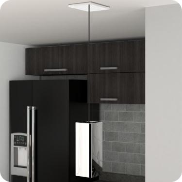 Imagem de Pendente Industrial Inox Quadrado Moderno Luminária ELG