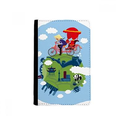 Imagem de Porta-passaporte chinês The Great Wall Art Notecase Burse capa carteira porta-cartão, Multicolor