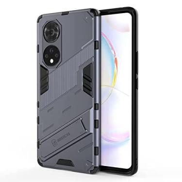 Imagem de HONGYAN Capa de telefone Para Honor 50 Pro Punk Armour 2 em 1 PC + TPU Case à prova de choque com suporte invisível Capa protetora
