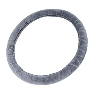 Imagem de Cobertura do Volante, 15 Polegadas Universal Soft Eco-friendly Fácil de Instalar Ótima Respirabilidade Estável Proteção do Guidão para Acessórios Internos (Cinza)