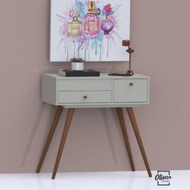 Imagem de Penteadeira com Espelho Retrô Cristal Olivar Off White