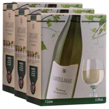 Imagem de Vinho Chardonnay Bag-In-Box 3L Castellamare Kit 3 - Castellamare  San