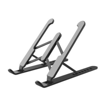 Imagem de Base Suporte Notebook Ajustável Regulavel Ergonomico Para Notebook, Tablet, Celular - (Preto) Dobravel Portatil