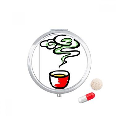 Imagem de Copo de chá chinês chinês com padrão tradicional para comprimidos, caixa de armazenamento de remédios