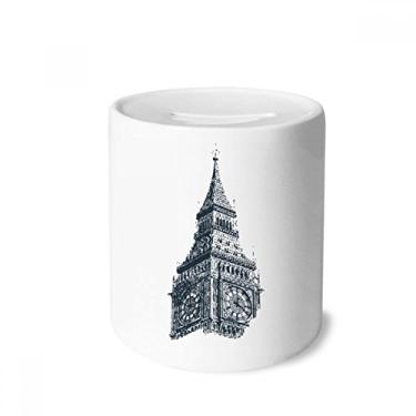 Imagem de DIYthinker Caixa de moedas de cerâmica com desenho de marco de sino, porta-moedas