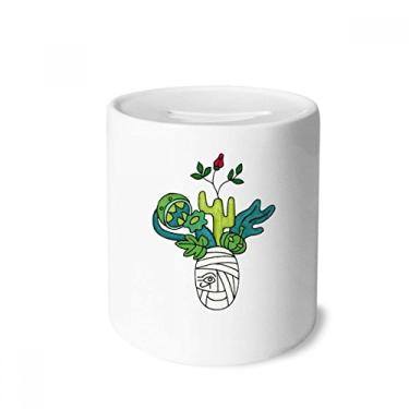 Imagem de DIYthinker Horus Botany Múmia Planta Cacto Dinheiro Caixa de Cerâmica Porta-Moedas Presente
