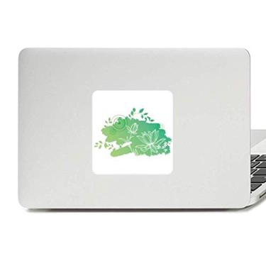 Imagem de Adesivo de vinil para laptop e decoração de policarbonato com folhas de sapo de flor de lótus
