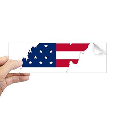 Imagem de DIYthinker Virginia USA Mapa Ocidental Estrelas Listras Bandeira Forma Retangular Para-choque Adesivo Janela Decalque