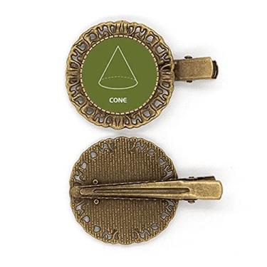 Imagem de Grampo de cabelo geométrico matemático com cone espacial, grampo de cabelo