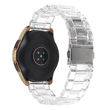 Imagem de Pulseira 20mm 3 Elos Resina compatível com Samsung Galaxy Watch Active 1 e 2 - Galaxy Watch 3 41mm - Galaxy Watch 42mm - Amazfit BIP - GTS - GTR 42mm - Marca LTIMPORTS (Transparente)