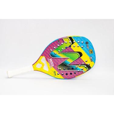 Imagem de Raquete de Beach Tennis Super Touch 3K Amarelo e Roxo - Wave-Unissex