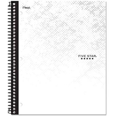 Imagem de Caderno em espiral Five Star, 1 mat ria, 100 folhas, College Ruled, Graphics, BitMap White