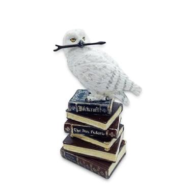 Imagem de Coruja Edwiges Harry Potter Varinha Mágica Resina 13 cm