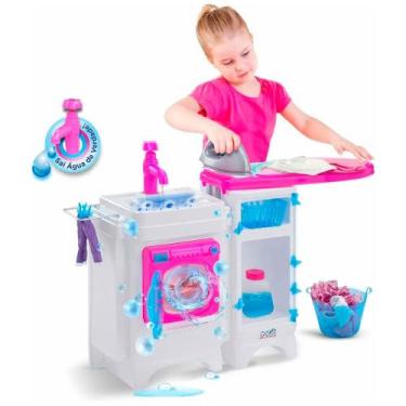 Imagem de Lavanderia Infantil Completa - Lava E Passa - Sai Água - Magic Toys