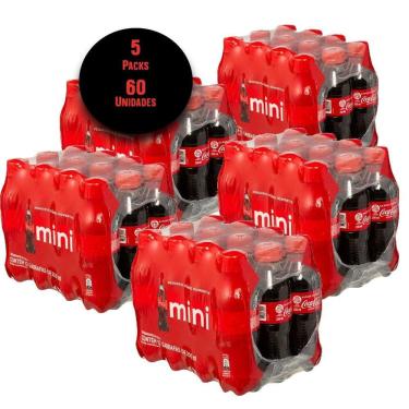 Imagem de Refrigerante Coca-Cola Mini Pet 200Ml  60 Unidades 