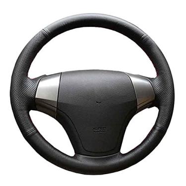 Imagem de Capa de volante, para Hyundai Elantra 2008-2010, personalize couro costurado à mão DIY